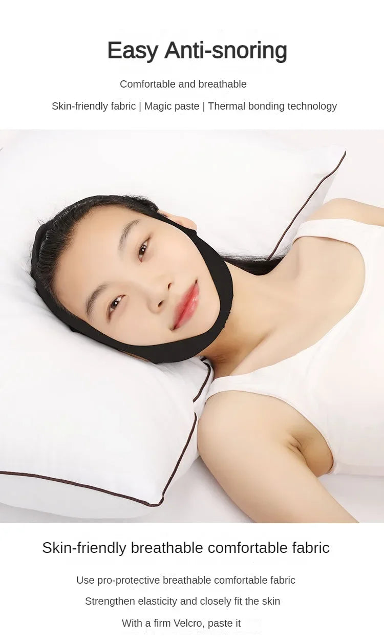 1pc Anti Snore Stop Snoring Chin Strap Belt Anti Apnea Jaw Solution Support Woman Man Health Sleeping Personal Health Care Tools