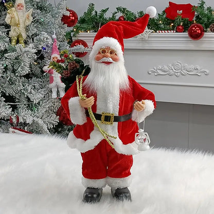 Christmas Santa Ornament Realistic Shape  Layout Festive New Year Decorate Standing Clear Texture Christmas Decorations Gift