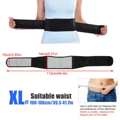 Thermal Magnetic Kidney Belt, Tourmaline Self-Heating Waist Brace - Pain Relief for Sciatica & Lower Back, Improve Kidney Health