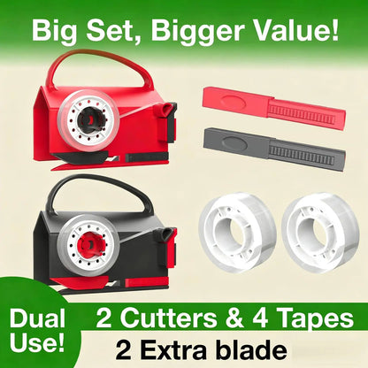 Paper Roll Cutter Roll Paper Cutter with Handle Christmas Wrapping Gadget for Student Teacher Sticker Wrapping Gadget