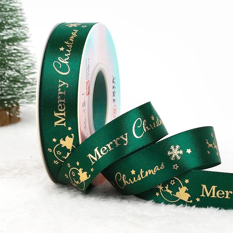 5m Christmas Decoration Christmas Tree Ribbon Pendant for Home Room Decor Gifts Packaging DIY New Year Decor Candy Box Ribbon