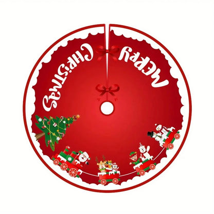 Cartoon Christmas Tree Skirt Decoration Lightweight Cute Suitable As Decoration Prop for Christmas and New Year Parties
