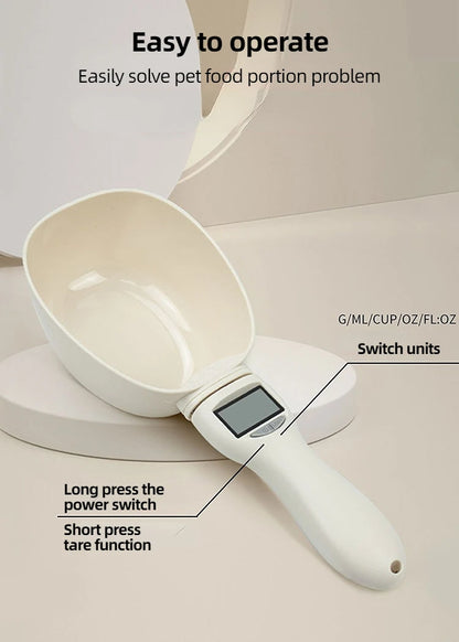 Pet Food Measuring Scoop LCD Electronic Precision Weighing Tool Dog Cat Food Spoon Scale Kitchen Food Scale With LED Display ﻿