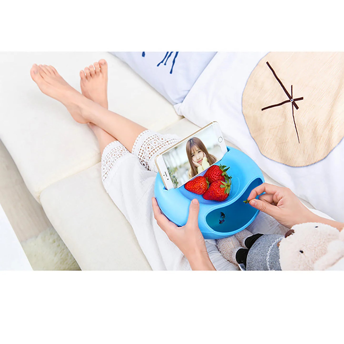 Snacks Bowl Creative Bowl Double Layer Dry Fruit Containers Snack Storage Box Sunflower Seed Nut Bowl With Shell Storage