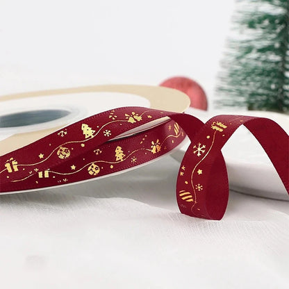 5m Christmas Decoration Christmas Tree Ribbon Pendant for Home Room Decor Gifts Packaging DIY New Year Decor Candy Box Ribbon