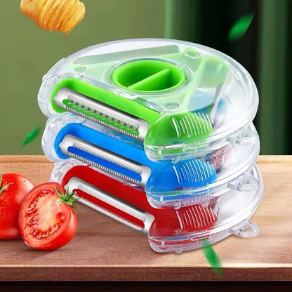 1/3PCS 3in1 Magic Trio Peeler Set Slicer Shredder Peeler Julienne Cutter Multi Peel Blade Zesters Grater Kitchen Tool Accessorie