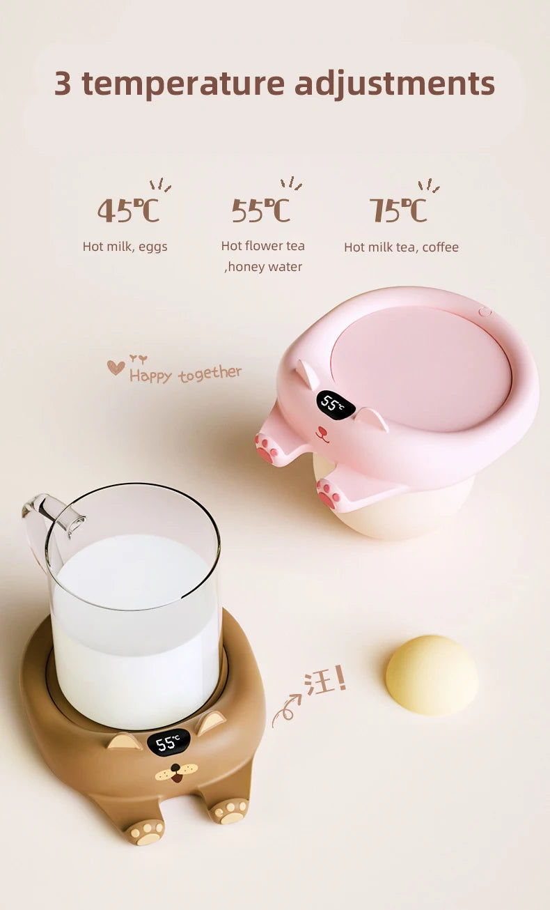 220V Cup Heater Coffee Mug Cup Mat Warmer Heating Pad for Home Office Milk Tea Coffee Heater Auto-off For Friends Gift