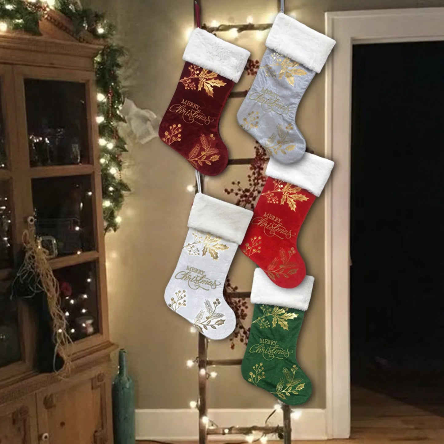 Christmas Decoration Christmas Socks Ornaments Pendant Small Boots Children New Year Candy Bag Gift Fireplace Tree Jewelry