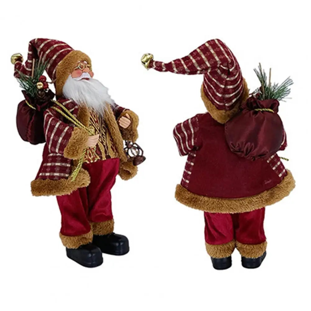 Christmas Santa Ornament Realistic Shape  Layout Festive New Year Decorate Standing Clear Texture Christmas Decorations Gift