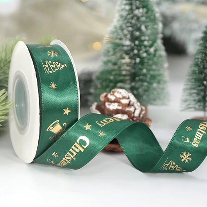 5m Christmas Decoration Christmas Tree Ribbon Pendant for Home Room Decor Gifts Packaging DIY New Year Decor Candy Box Ribbon