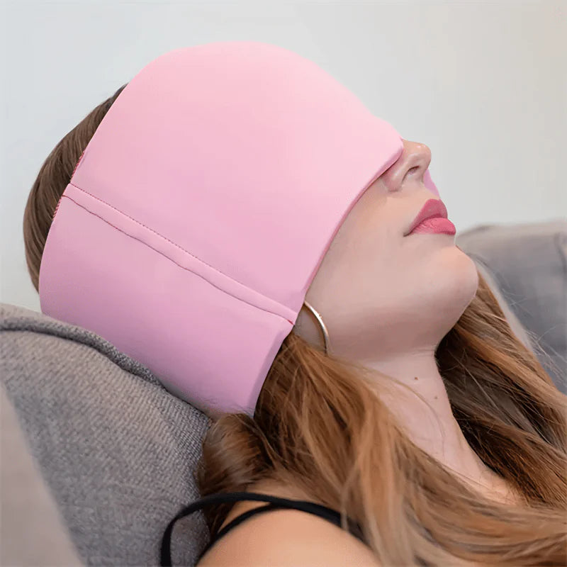 Ice Compress Headache Relief Eye Mask Hat