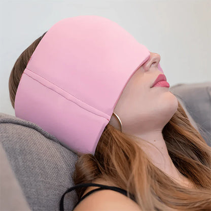 Ice Compress Headache Relief Eye Mask Hat