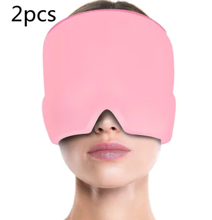 Ice Compress Headache Relief Eye Mask Hat