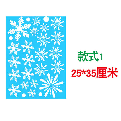 Christmas Static Window Stickers - Snowflakes & Santa Decor
