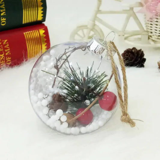 Transparent Plastic Christmas Ornaments for Tree Decor