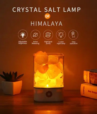 Creative Himalayan Salt Lamp with USB Night Light