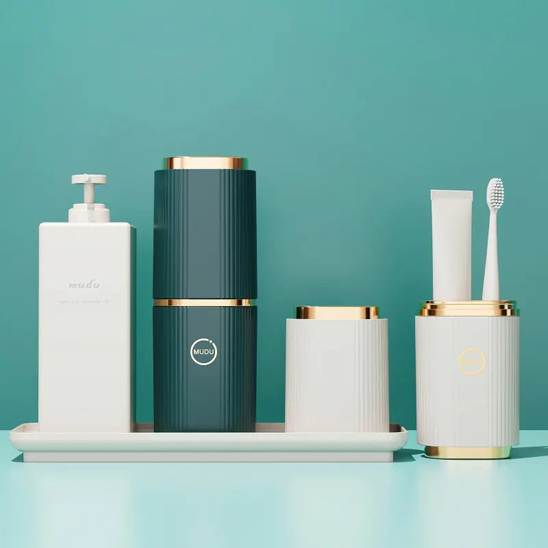 Portable Travel Toiletry Set with Toothbrush Holder