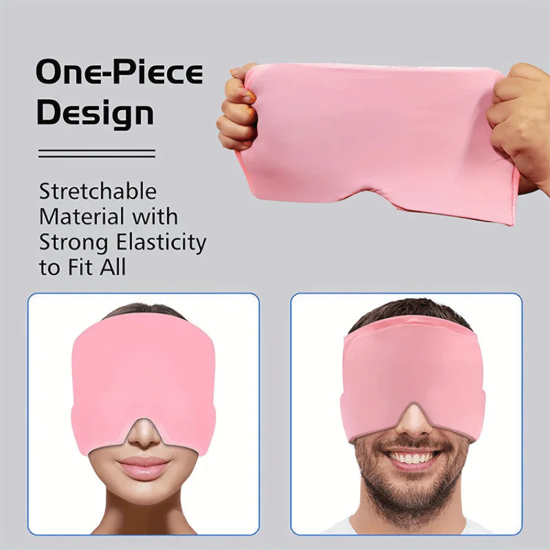 Ice Compress Headache Relief Eye Mask Hat