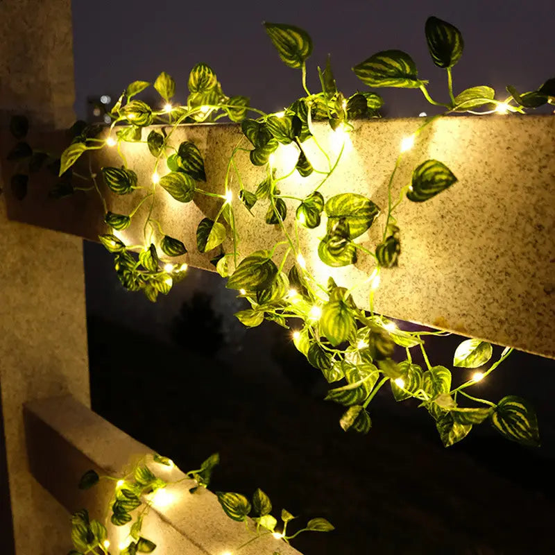 LED Grape Leaf String Lights for New Year Decor (2m)