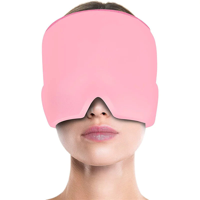 Ice Compress Headache Relief Eye Mask Hat