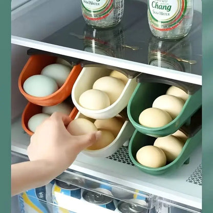 Multifunctional Rolling Kitchen Egg Storage Box