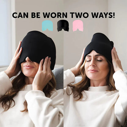 Ice Compress Headache Relief Eye Mask Hat