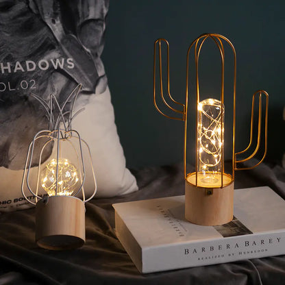 Pineapple and Cactus Decorative Night Lights