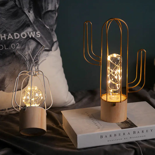 Pineapple and Cactus Decorative Night Lights