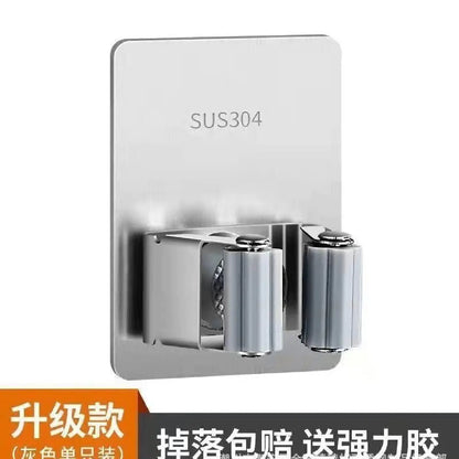 304 Stainless Steel Mop Holder with Strong Adhesive Hook