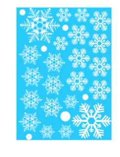Christmas Static Window Stickers - Snowflakes & Santa Decor