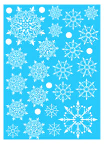 Christmas Static Window Stickers - Snowflakes & Santa Decor
