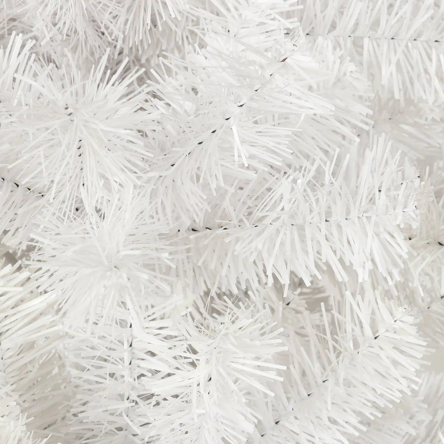 7.5 Feet White Slender Faux Christmas Tree Including Foldable Metal Stands